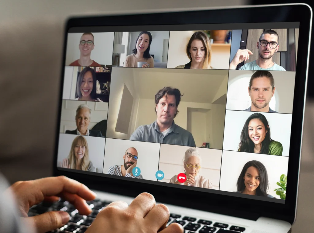 The Rise of Remote-First Businesses: How to Succeed in a Digital-Only World 1 Online Venture Builder Infrastructure Colleagues having a video conference